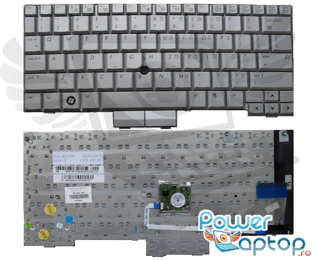 Tastatura HP EliteBook 2730P argintie