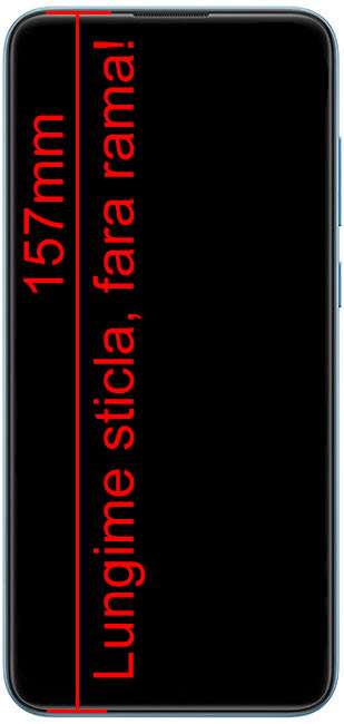 Display Samsung Galaxy A11 A115 cu Rama Black Negru VARIANTA SCURTA CU STICLA 157mm
