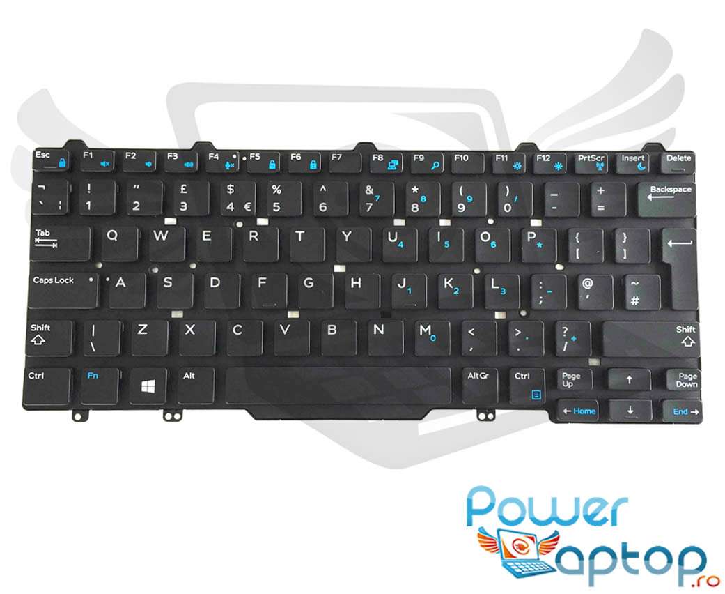 Tastatura Dell Latitude E5470 iluminata layout UK fara rama enter mare