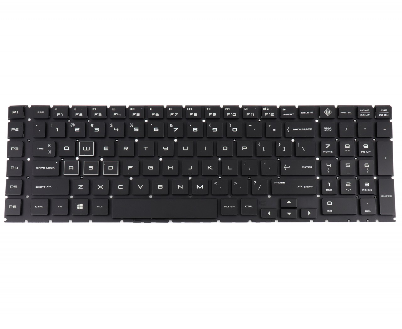 Tastatura HP Omen 5 Plus 17-CB iluminata RGB layout US fara rama enter mic