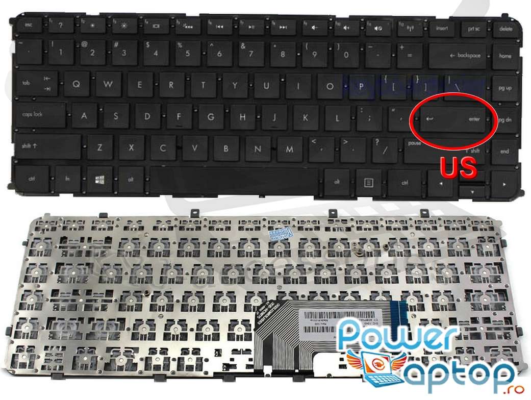 Tastatura HP Envy 4 1000 series layout US fara rama enter mic